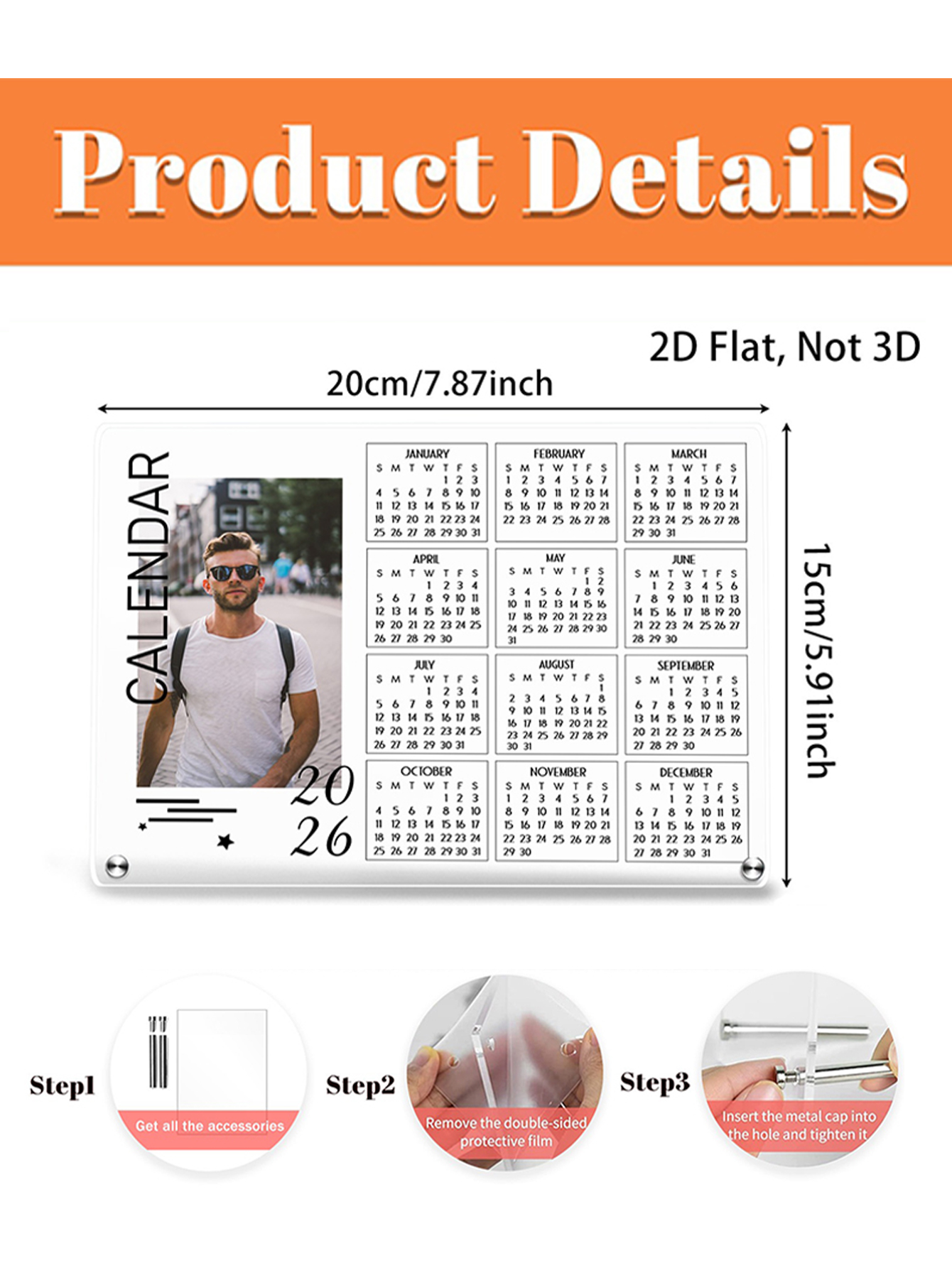 Custom 2026 Photo Desktop Calendar